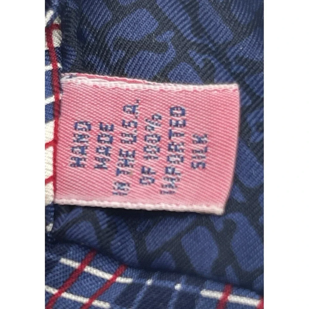 Vineyard Vines Preppy Plaid‎ Shep and Ian 100% Silk Heritage Tie Red White Blue